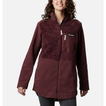 Columbia Ženske Jakne - Lodge Sherpa Full Zip Fleece Bordo | EQSA-45276
